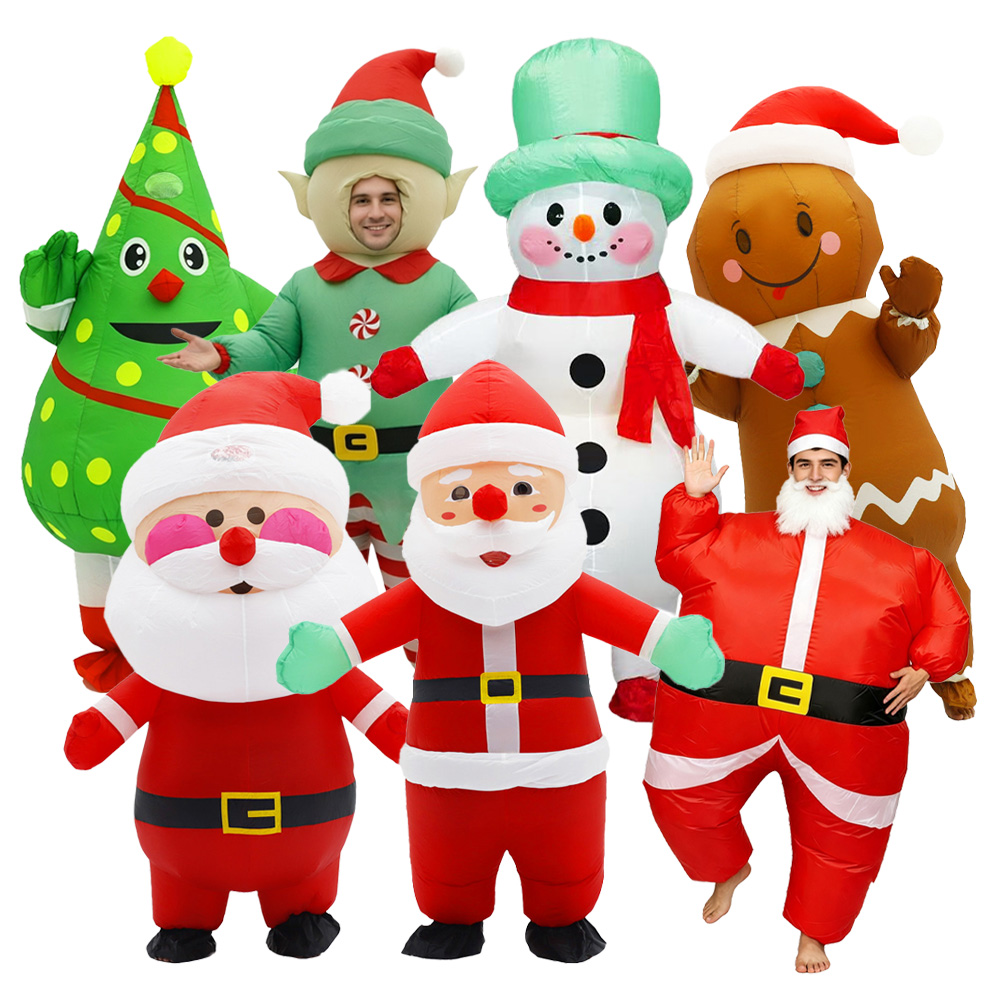 Halloween Costume Adult - Christmas Funny Inflatable Costumes Gingerbread Man