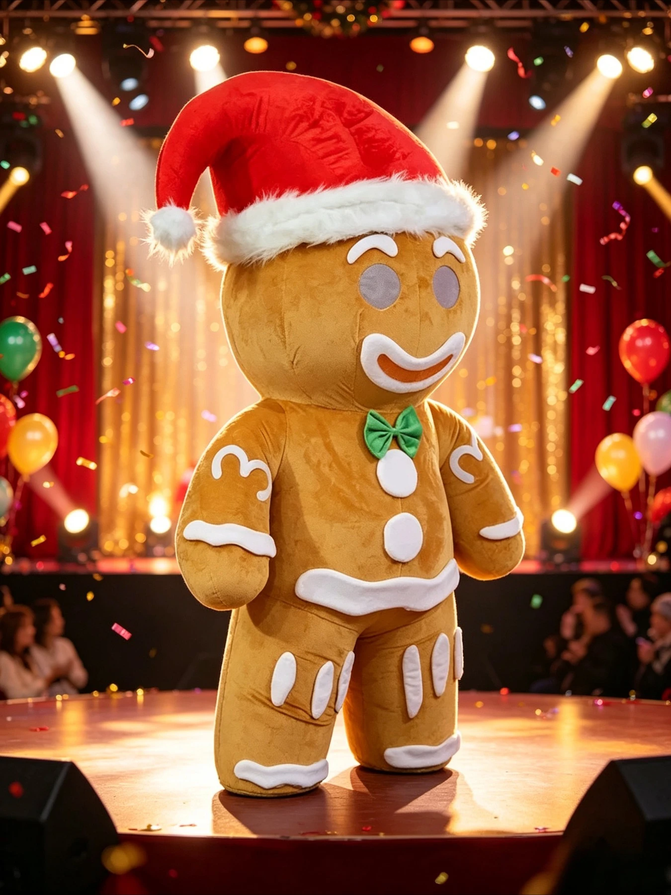 Halloween Costume Adult - Inflatable Gingerbread Man Costume Mascot Parade