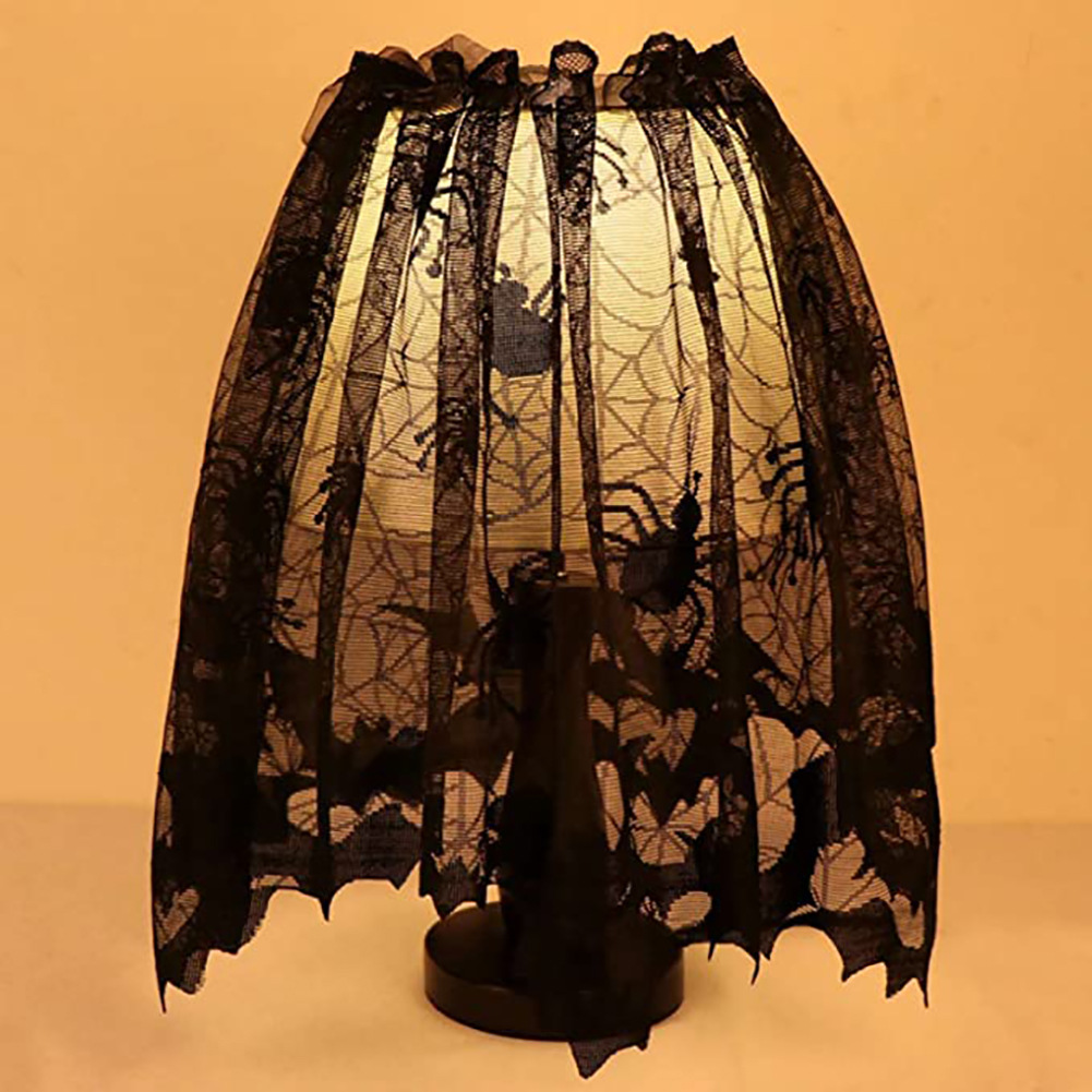 Spider Web Halloween Decoration - Halloween Black Lace Spider Web Decor