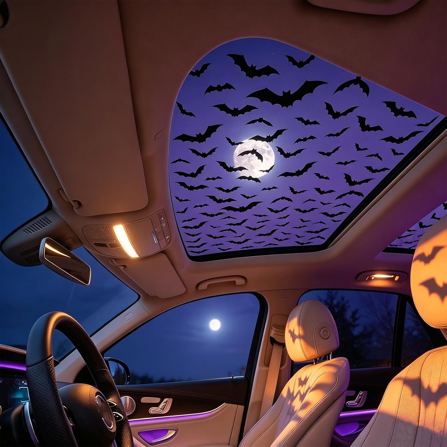 Car Sunroof Stickers Halloween - огляд і ціна Spider Web Halloween Decoration