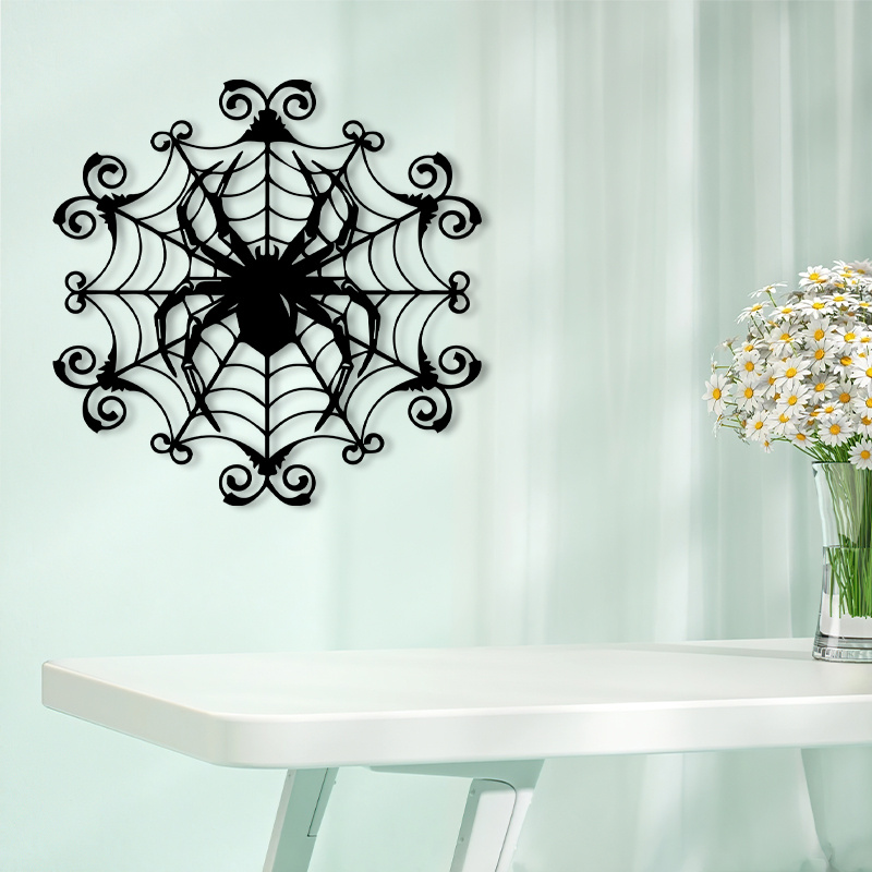 1Vintage Spider Web Metal Wall - огляд і ціна Spider Web Halloween Decoration