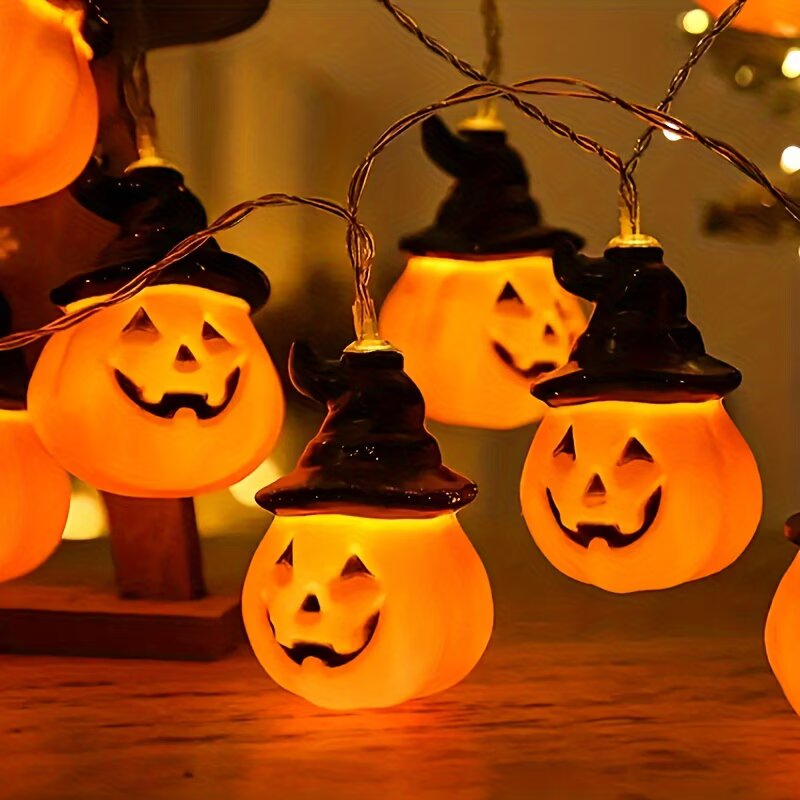 1.5M/59.06in Halloween Pumpkin - огляд і ціна Halloween Led String Lights Orange