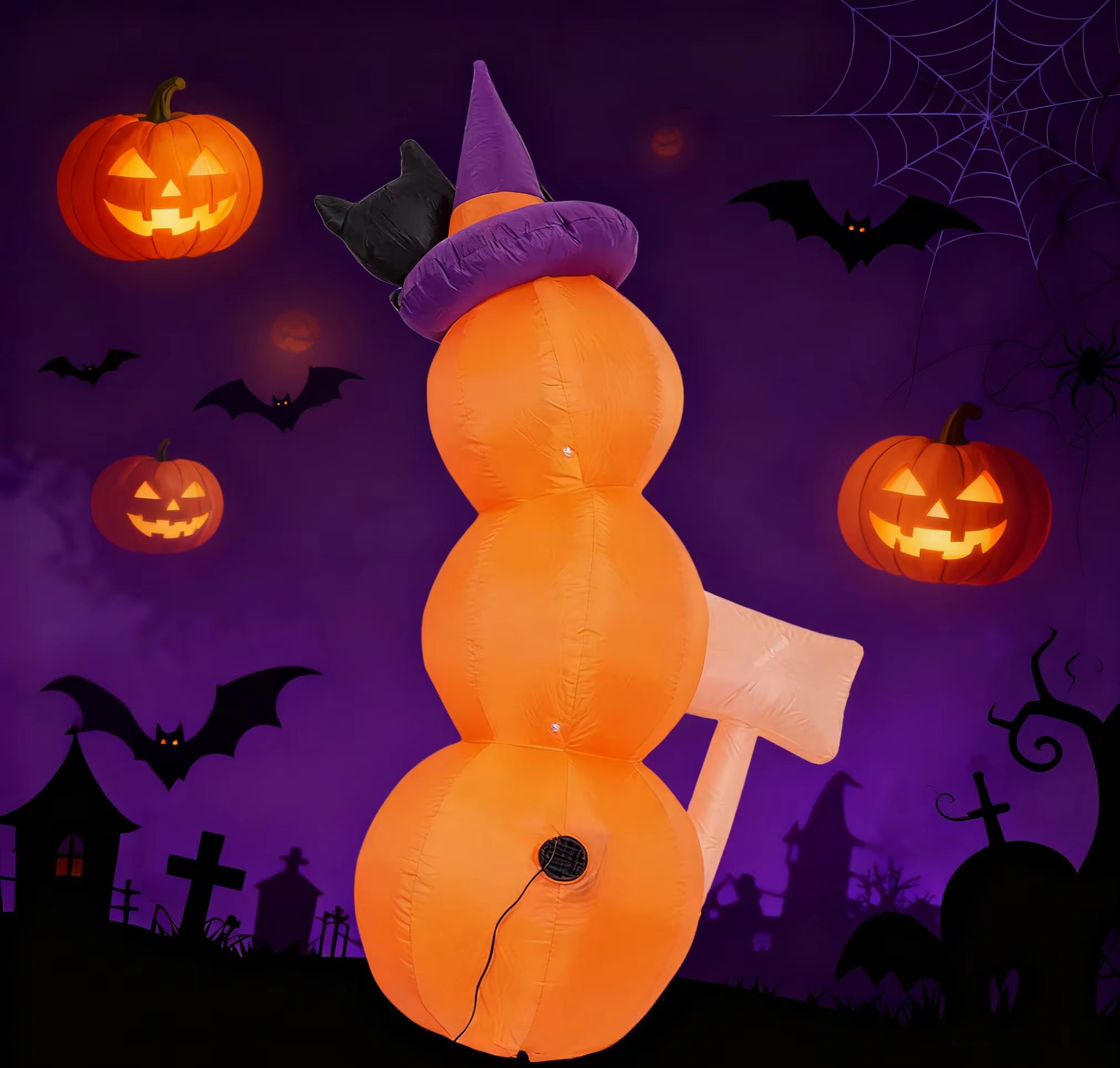 5.2ft / 1.6m Halloween Inflata - огляд і ціна Halloween Pumpkin Decor Led