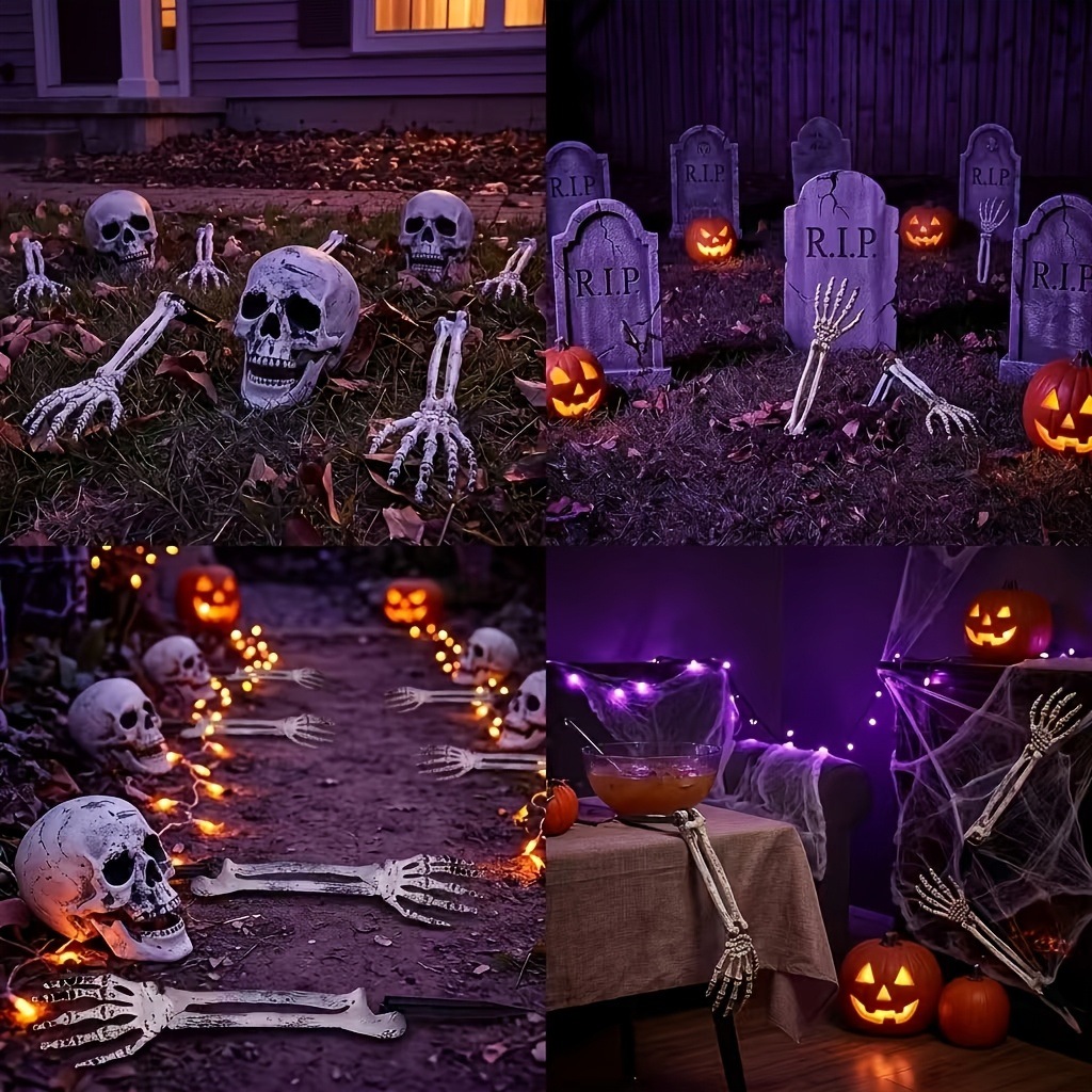 3PCS Halloween Yard Decor Set  - огляд і ціна Halloween Skeleton Decoration