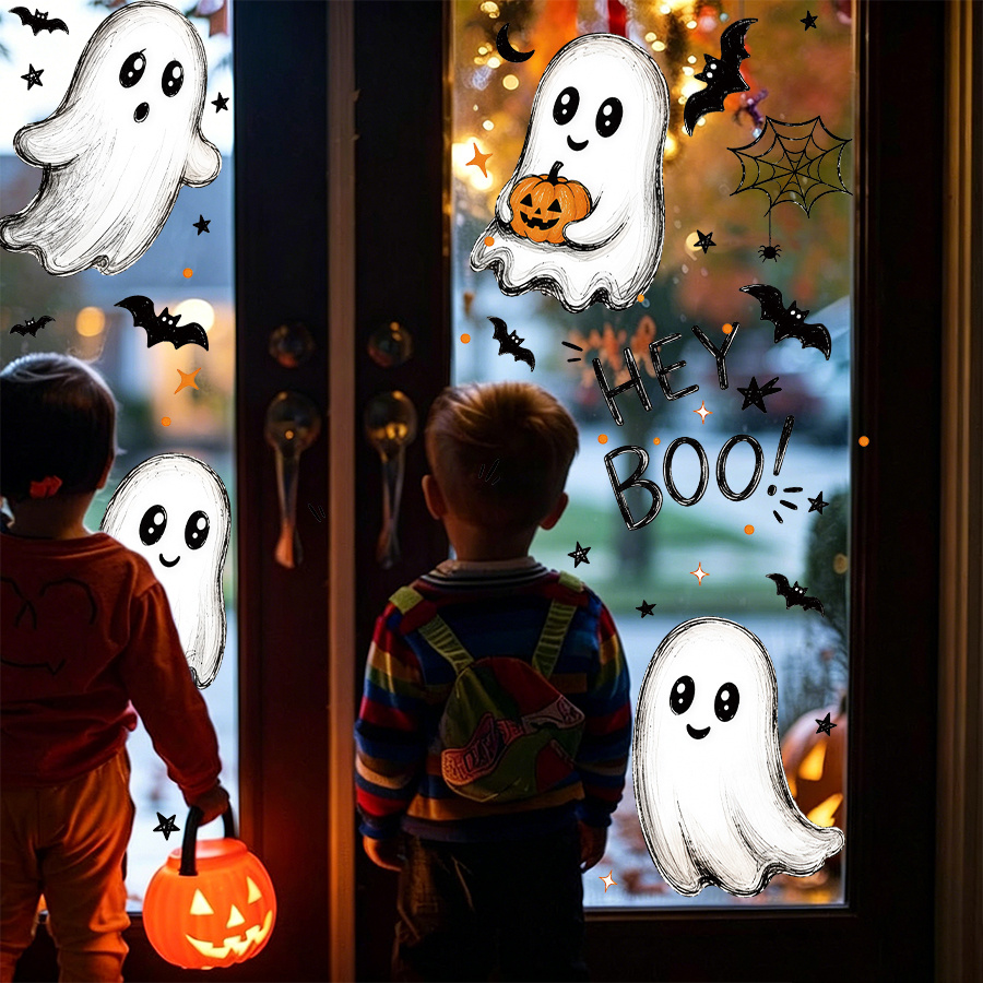 3pcs Halloween Window Decals S - огляд і ціна Spider Web Halloween Decoration