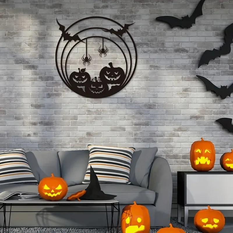 Halloween Metal Wall Art Pumpk - огляд і ціна Spider Web Halloween Decoration