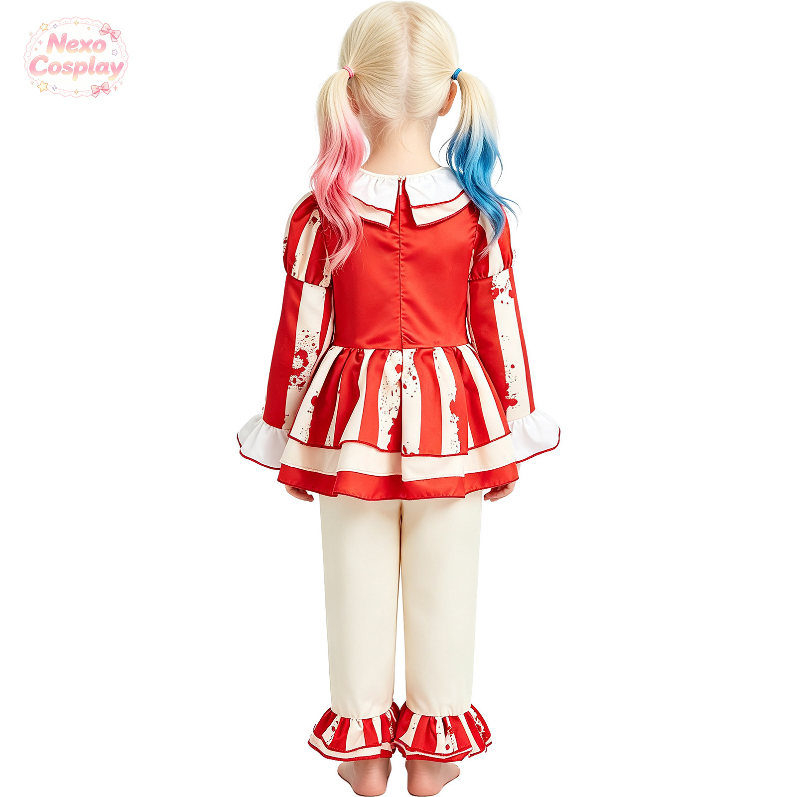 Kids Red White Striped Horror  - огляд і ціна Halloween Costume Kids