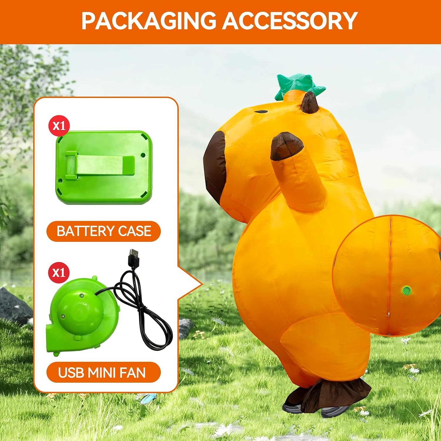 Capybara Inflatable Costume Ad - огляд і ціна Halloween Costume Adult
