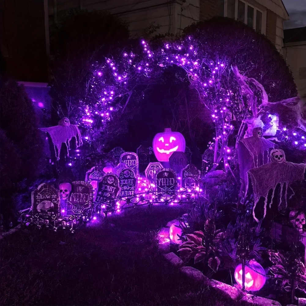 1/2PC12M100LED Halloween Decor - огляд і ціна Halloween Led String Lights Orange