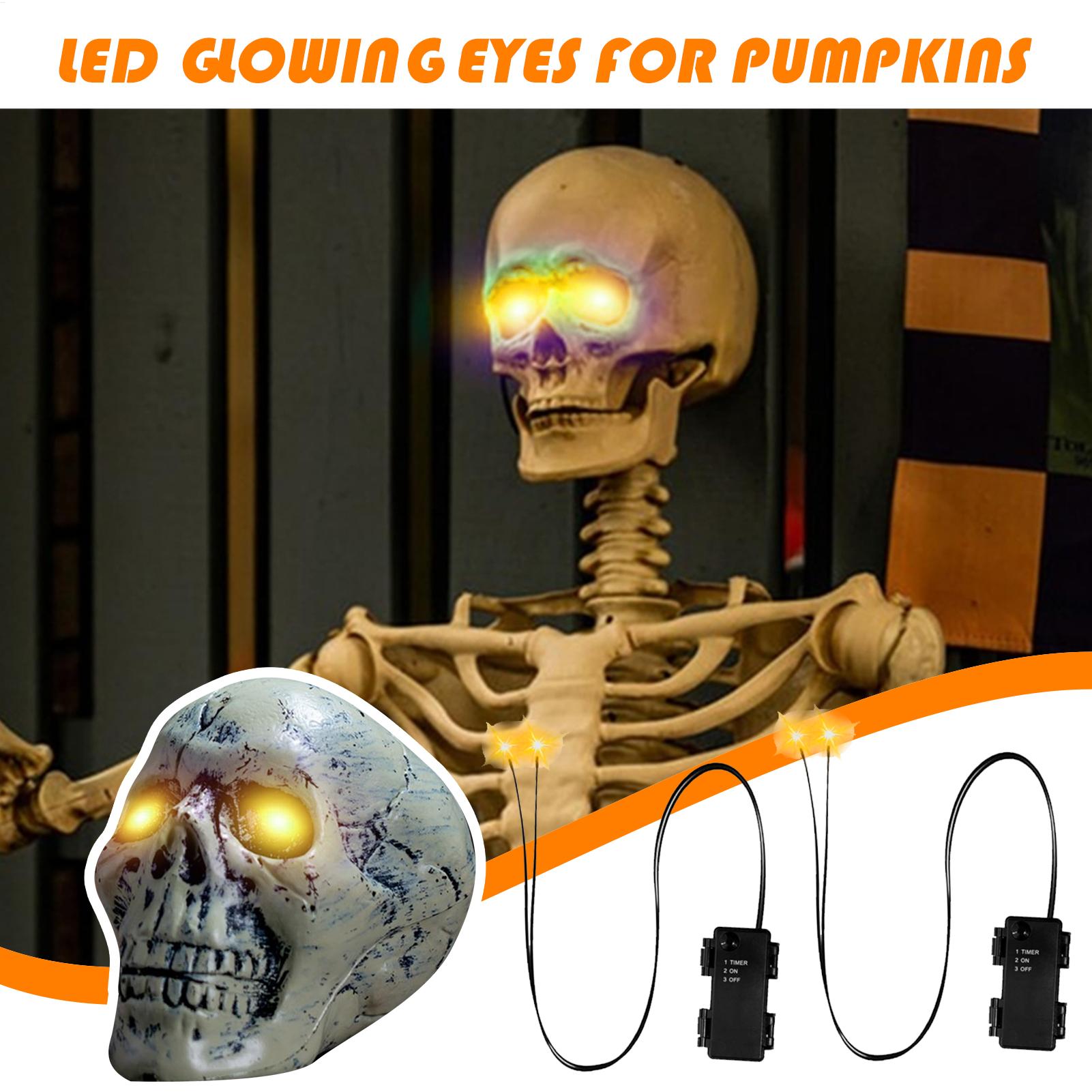 1PC Glowing Eyes Halloween Lig - огляд і ціна Halloween Pumpkin Decor Led