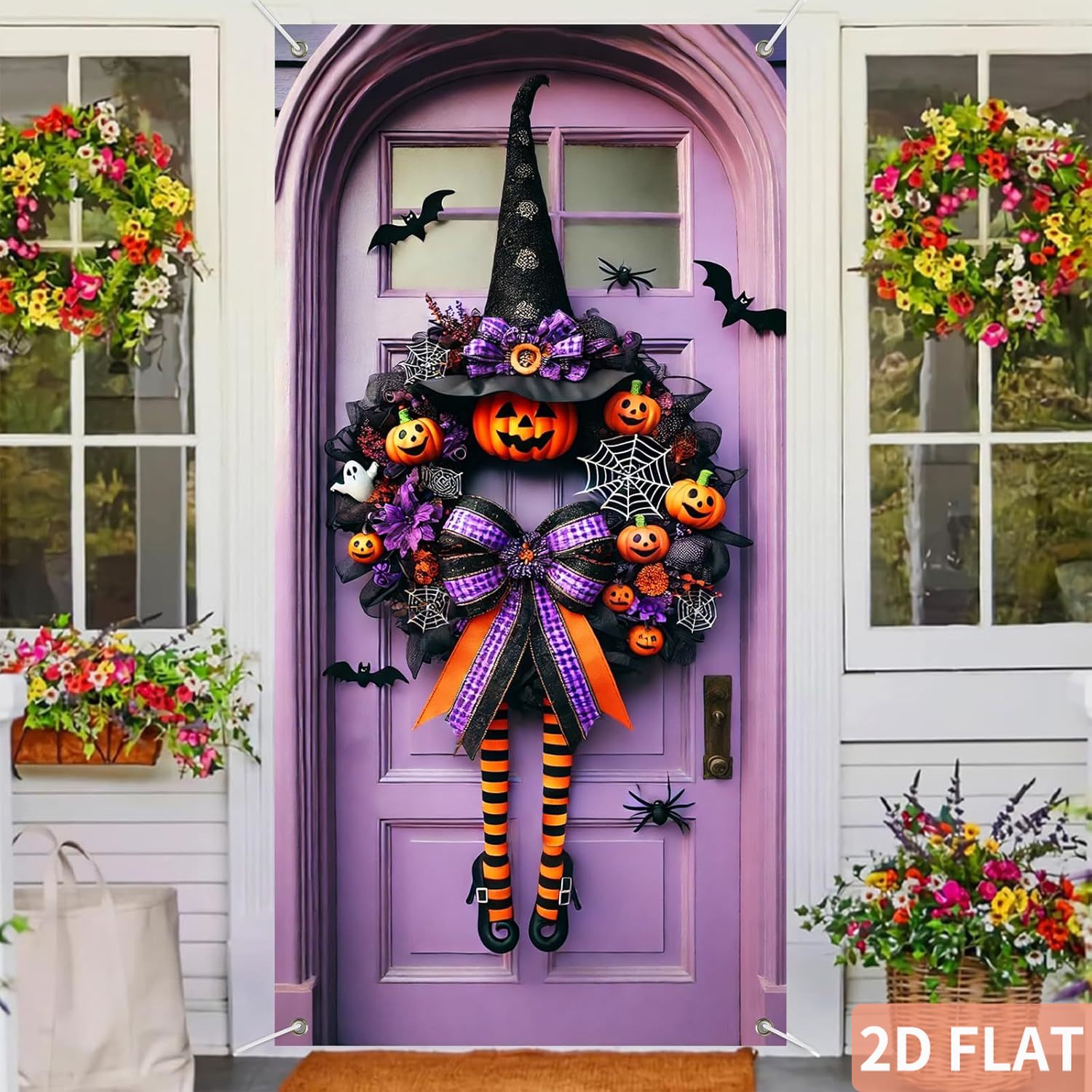 Halloween Witch Wreath Door Co - огляд і ціна Spider Web Halloween Decoration