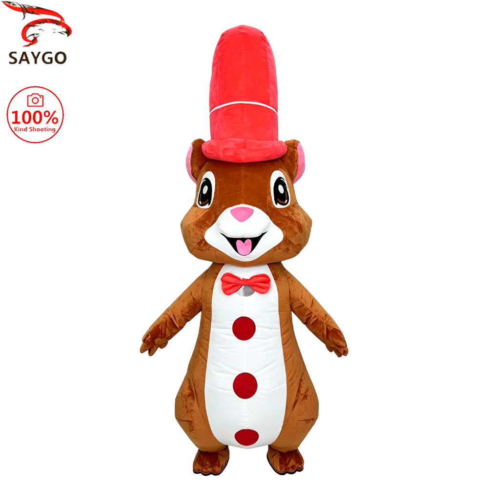 SAYGO Red Hat Squirrel Inflata - огляд і ціна Halloween Costume Adult