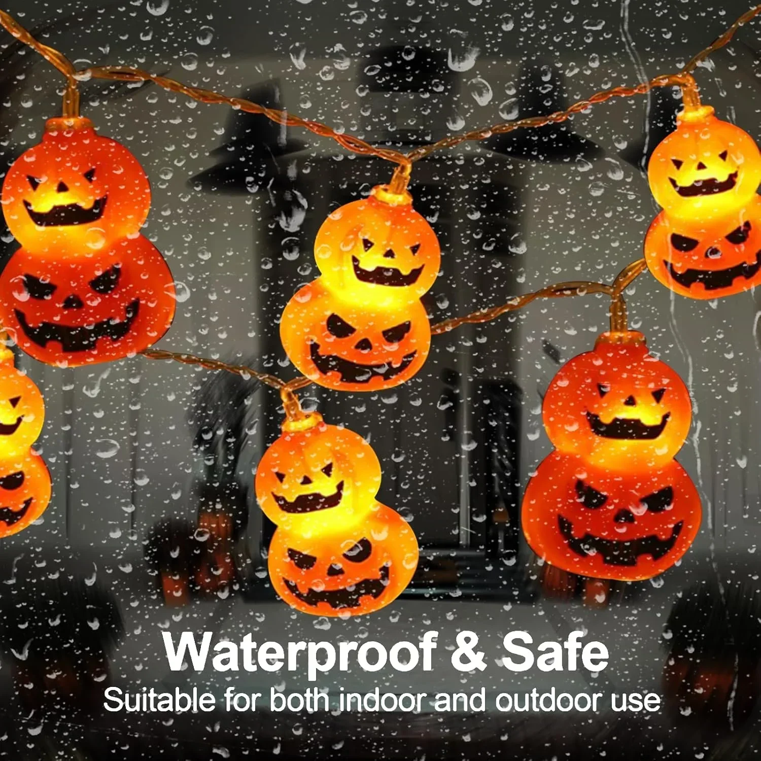 Jack O Lantern String Lights,  - огляд і ціна Halloween Led String Lights Orange