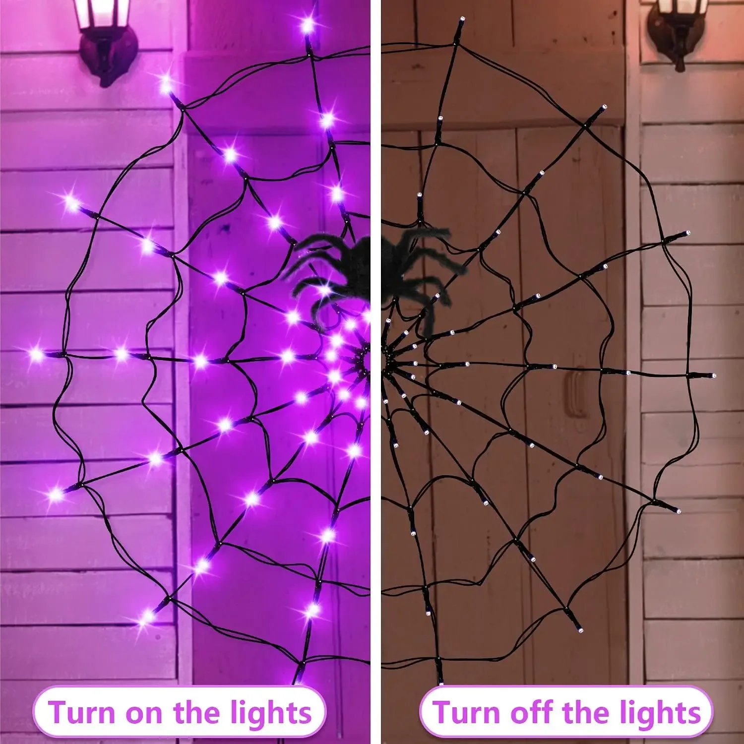 Halloween LED String Light Spi - огляд і ціна Spider Web Halloween Decoration