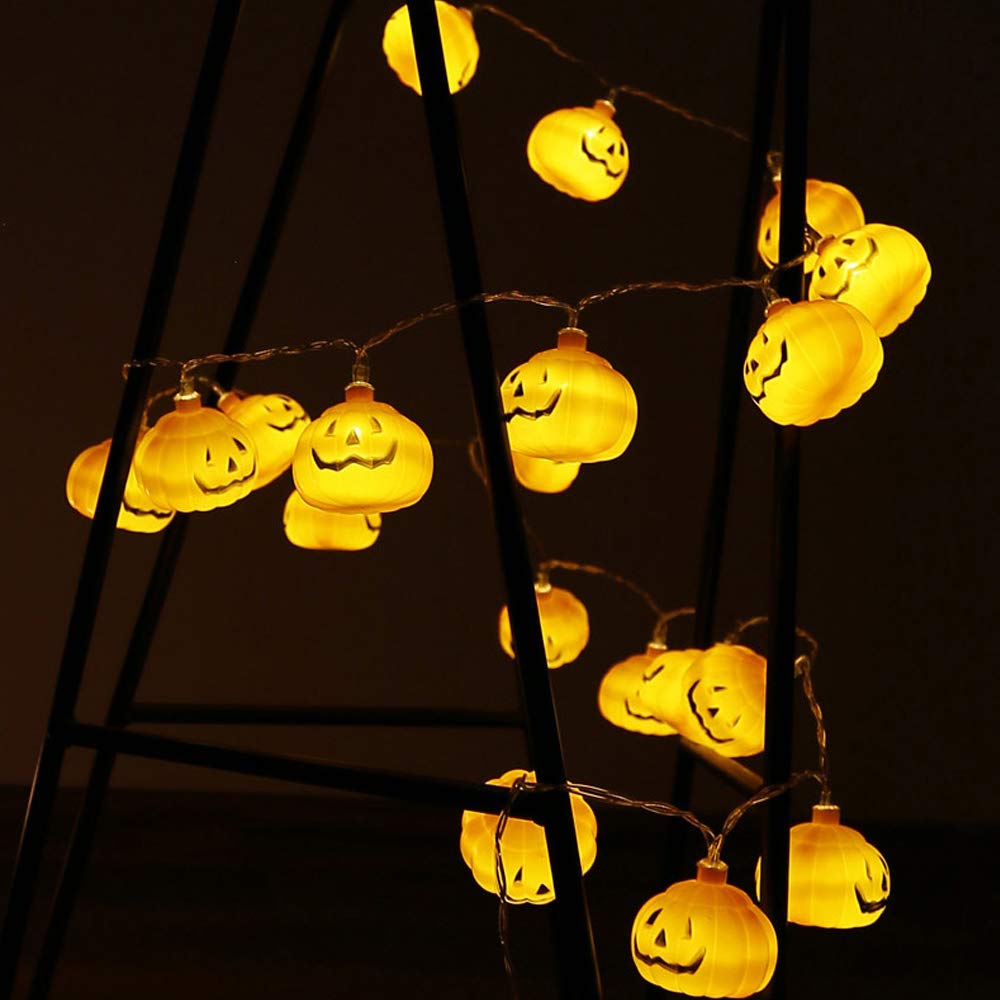 Halloween 3D Pumpkin LED Strin - огляд і ціна Halloween Led String Lights Orange
