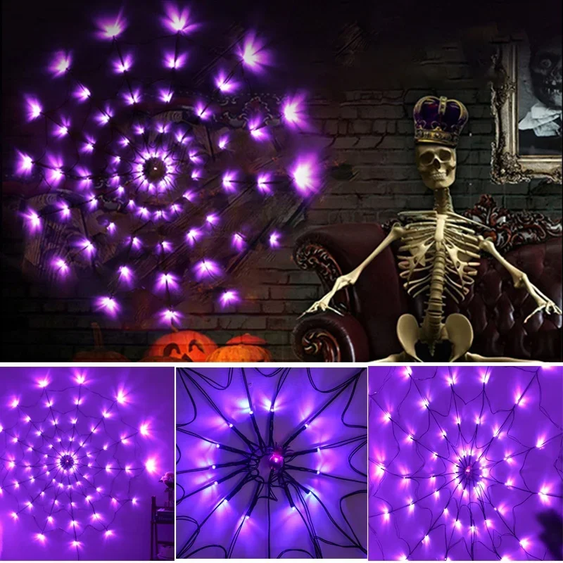 Halloween LED Light String Gho - огляд і ціна Spider Web Halloween Decoration