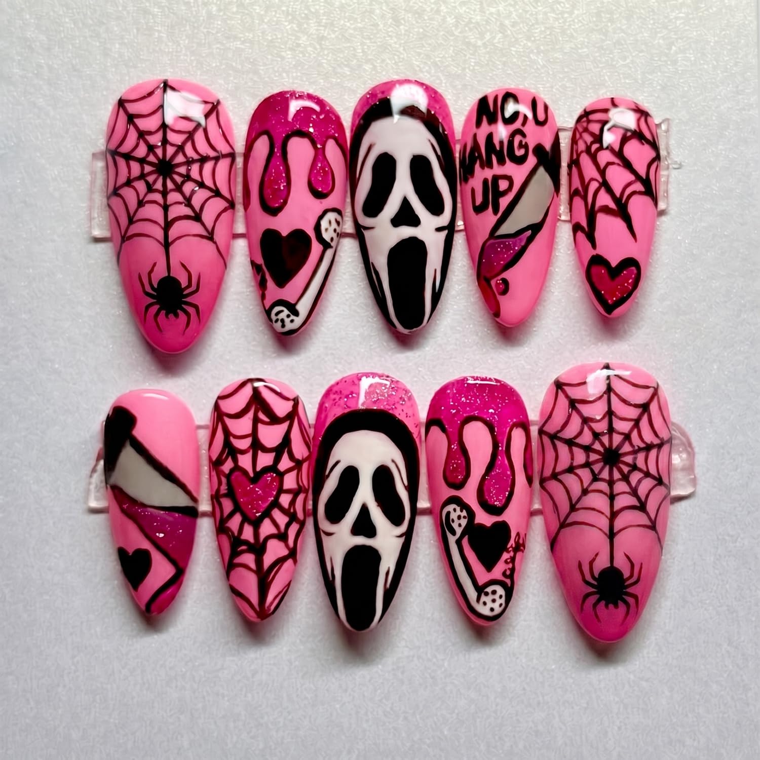 Halloween Press on Nails Hallo - огляд і ціна Spider Web Halloween Decoration