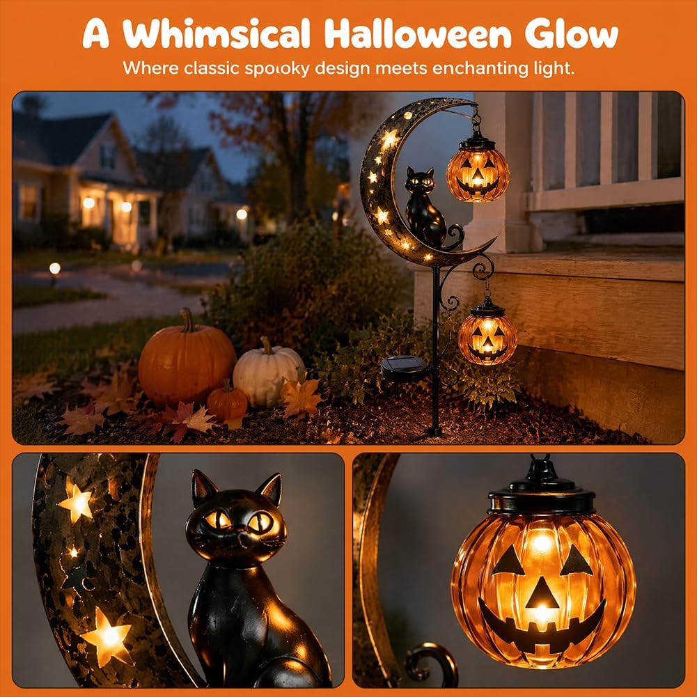 Solar Halloween Black Cat Pump - огляд і ціна Pumpkin Lantern Halloween