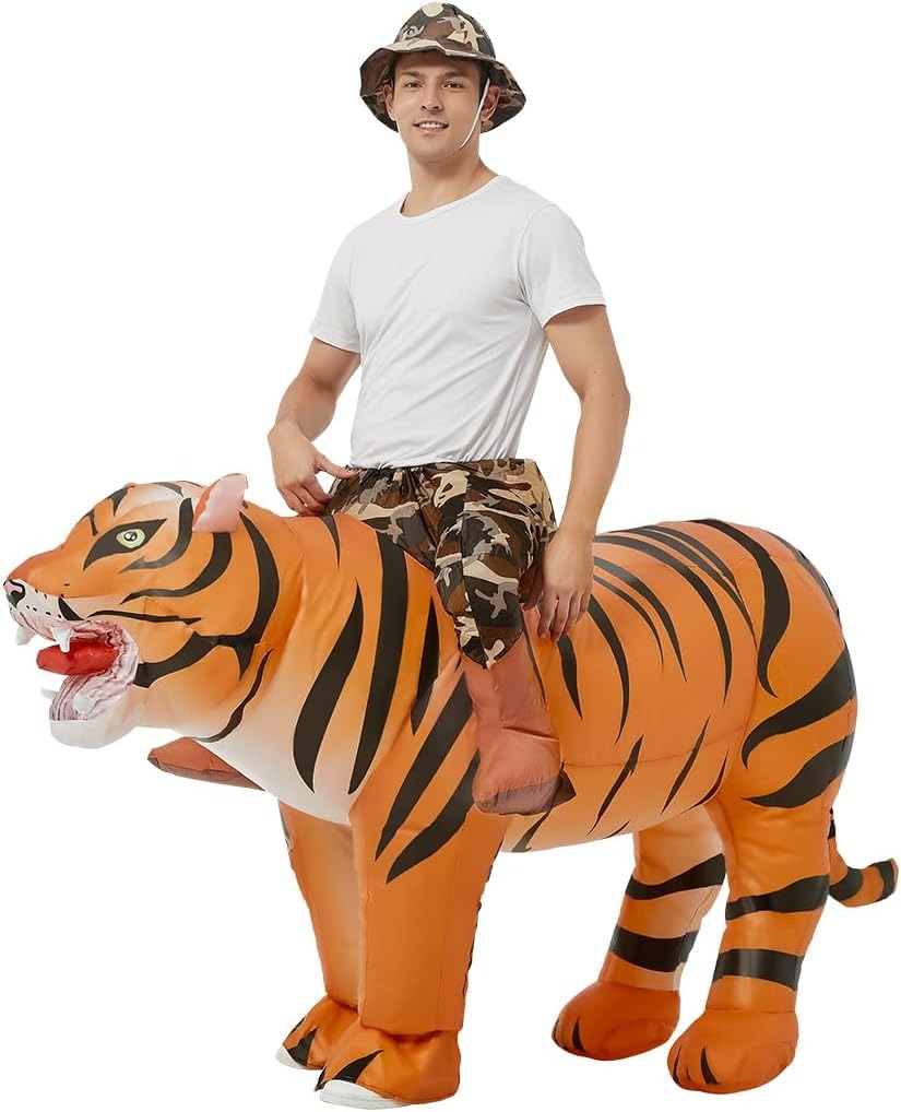 Inflatable Tiger Costume for A - огляд і ціна Halloween Costume Adult