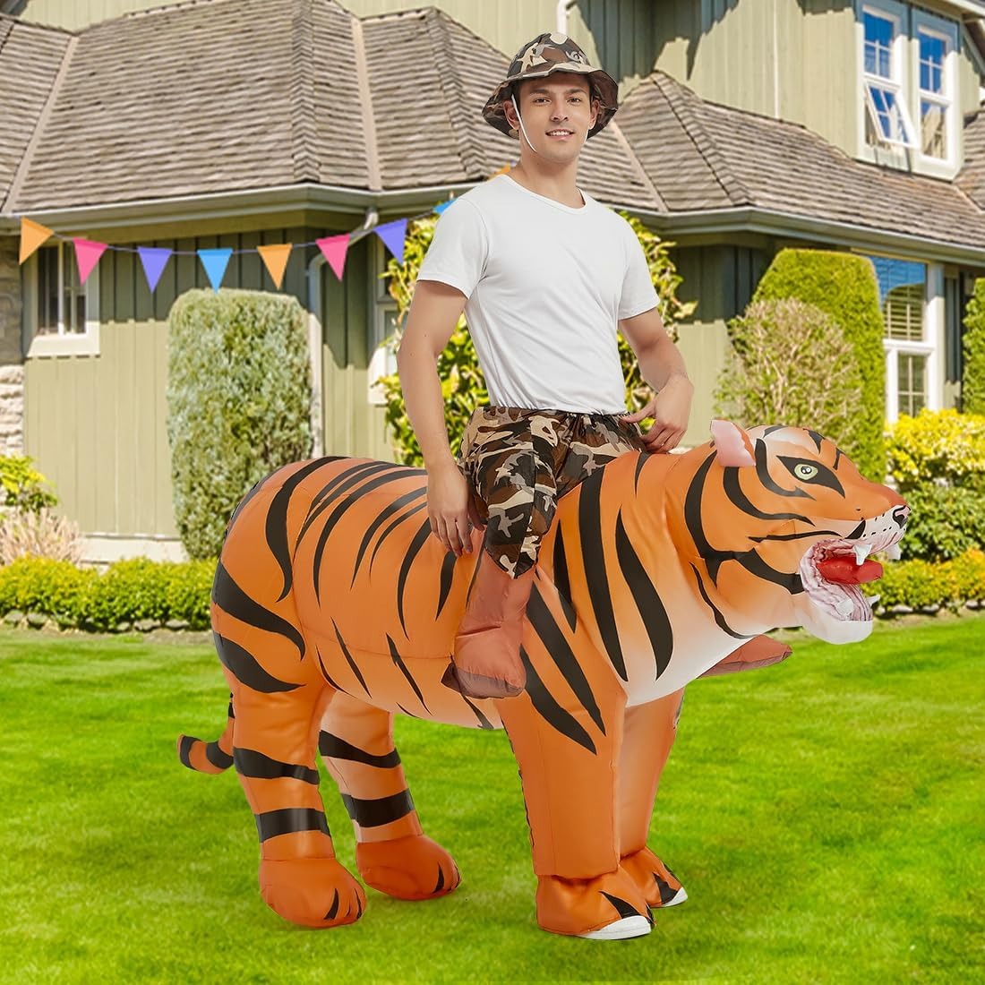 Inflatable Tiger Costume for A - огляд і ціна Halloween Costume Adult