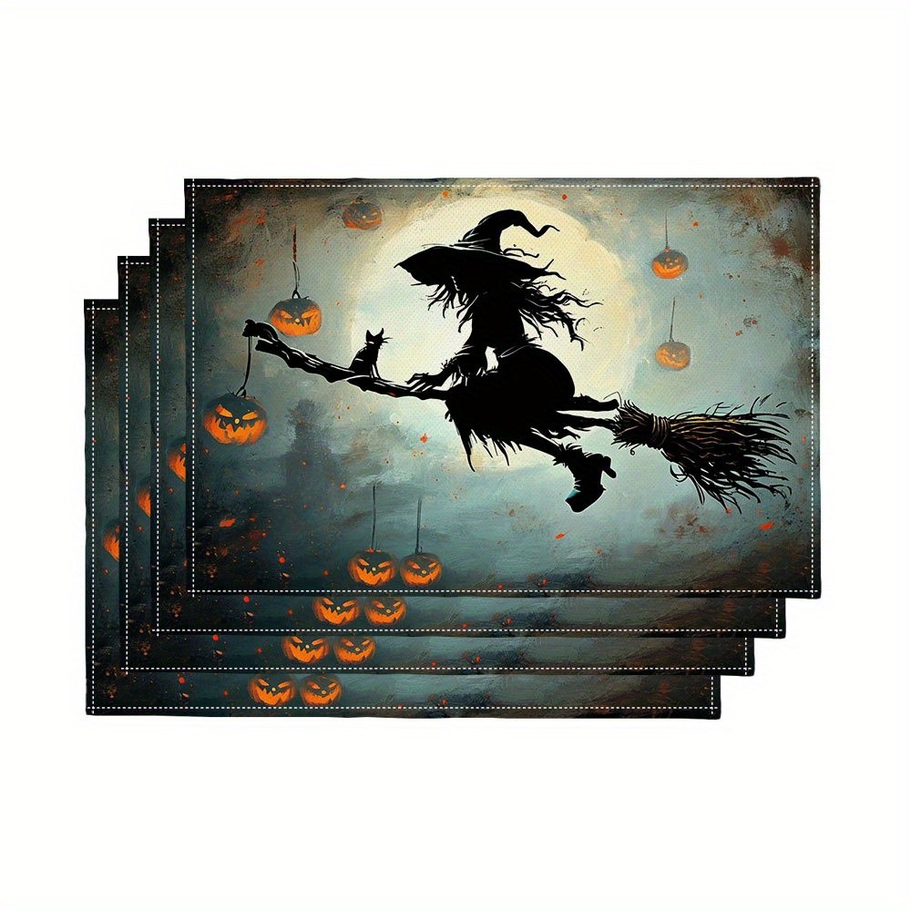 Set of 4 Spooky Halloween Witc - огляд і ціна Pumpkin Lantern Halloween