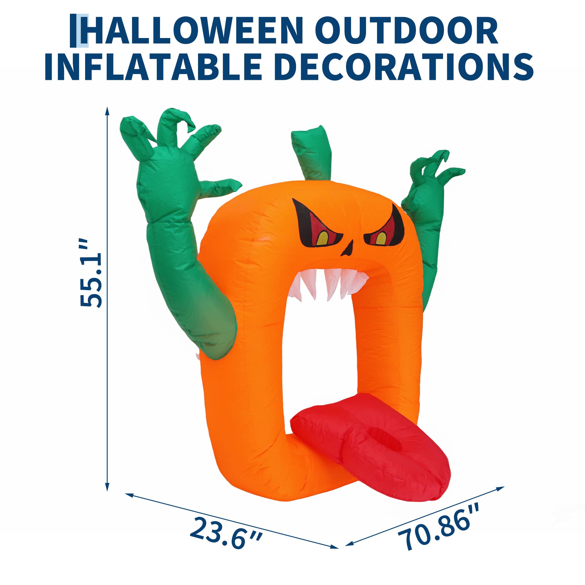 6FT Halloween Inflatables Scar - огляд і ціна Halloween Pumpkin Decor Led
