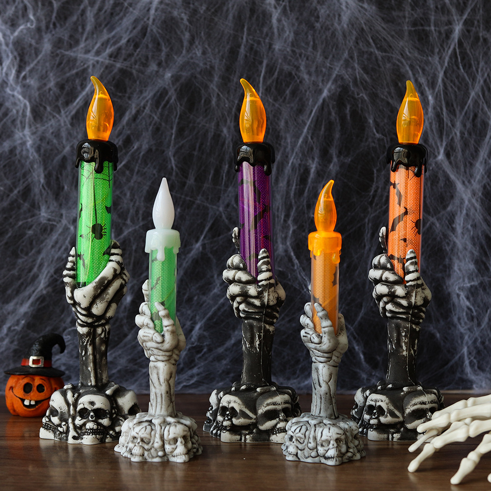 Halloween Skeleton Hand Candle - огляд і ціна Halloween Pumpkin Decor Led