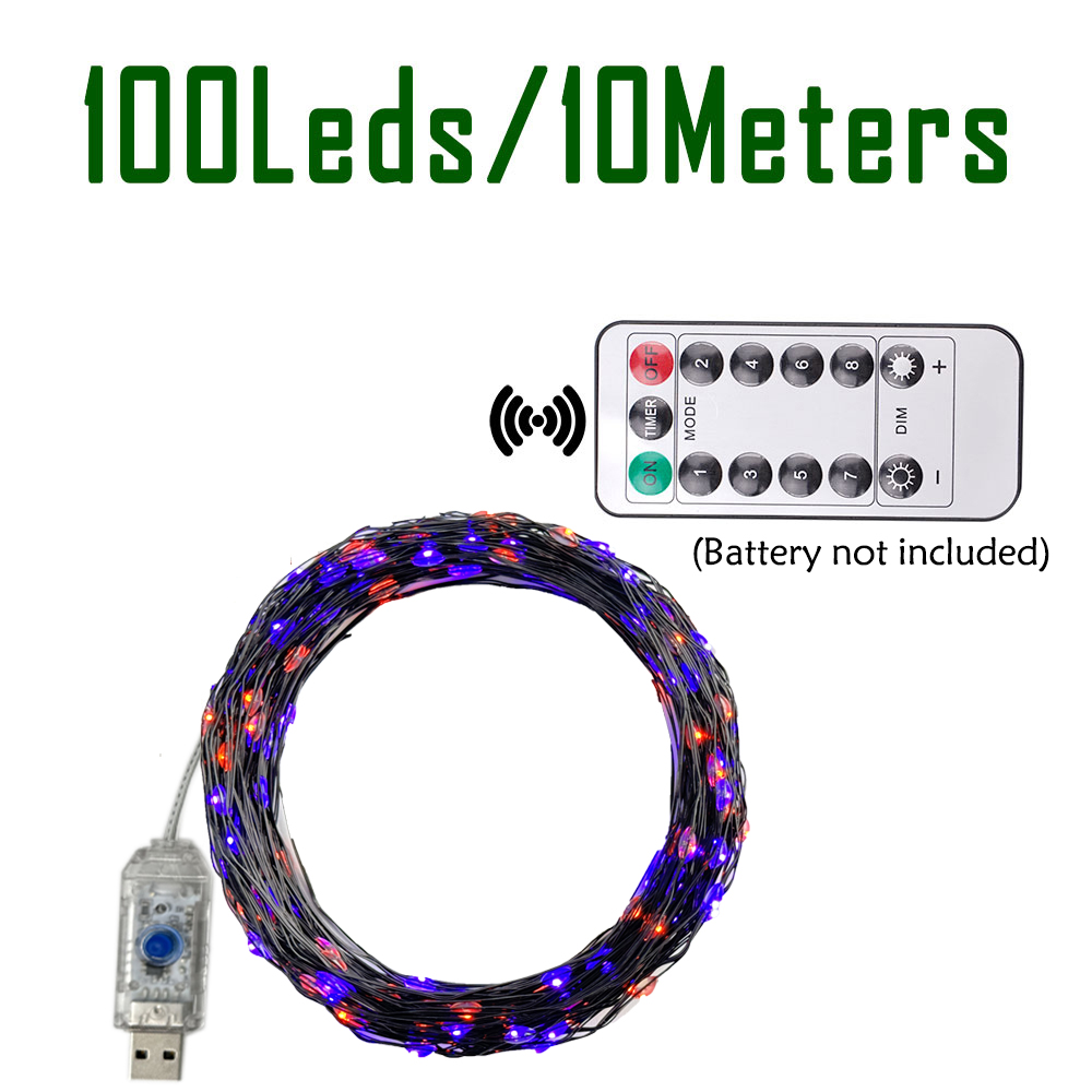 100/200LEDs String Lights Oran - огляд і ціна Halloween Led String Lights Orange