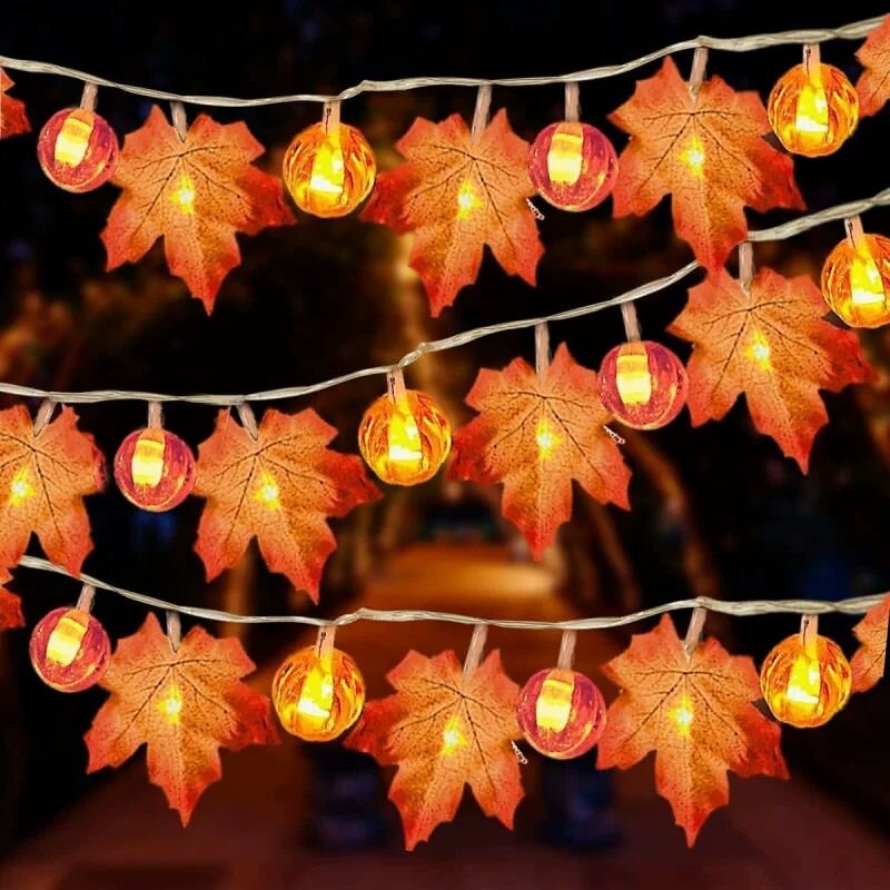59/118in Halloween Pumpkin Map - огляд і ціна Halloween Led String Lights Orange